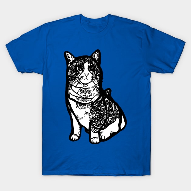 Disappointed Cat - zen doodle style T-Shirt by Bits